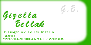 gizella bellak business card